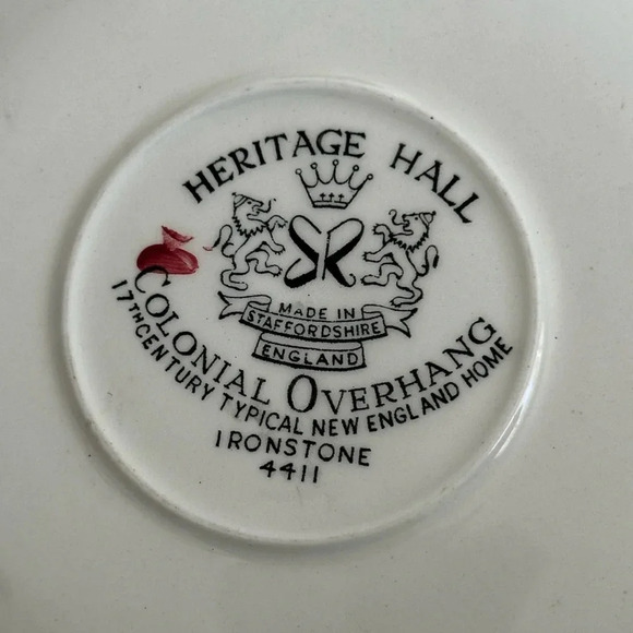 Johnson brothers Heritage Hall Colonial Overhang set of mugs and saucers - Picture 5 of 6
